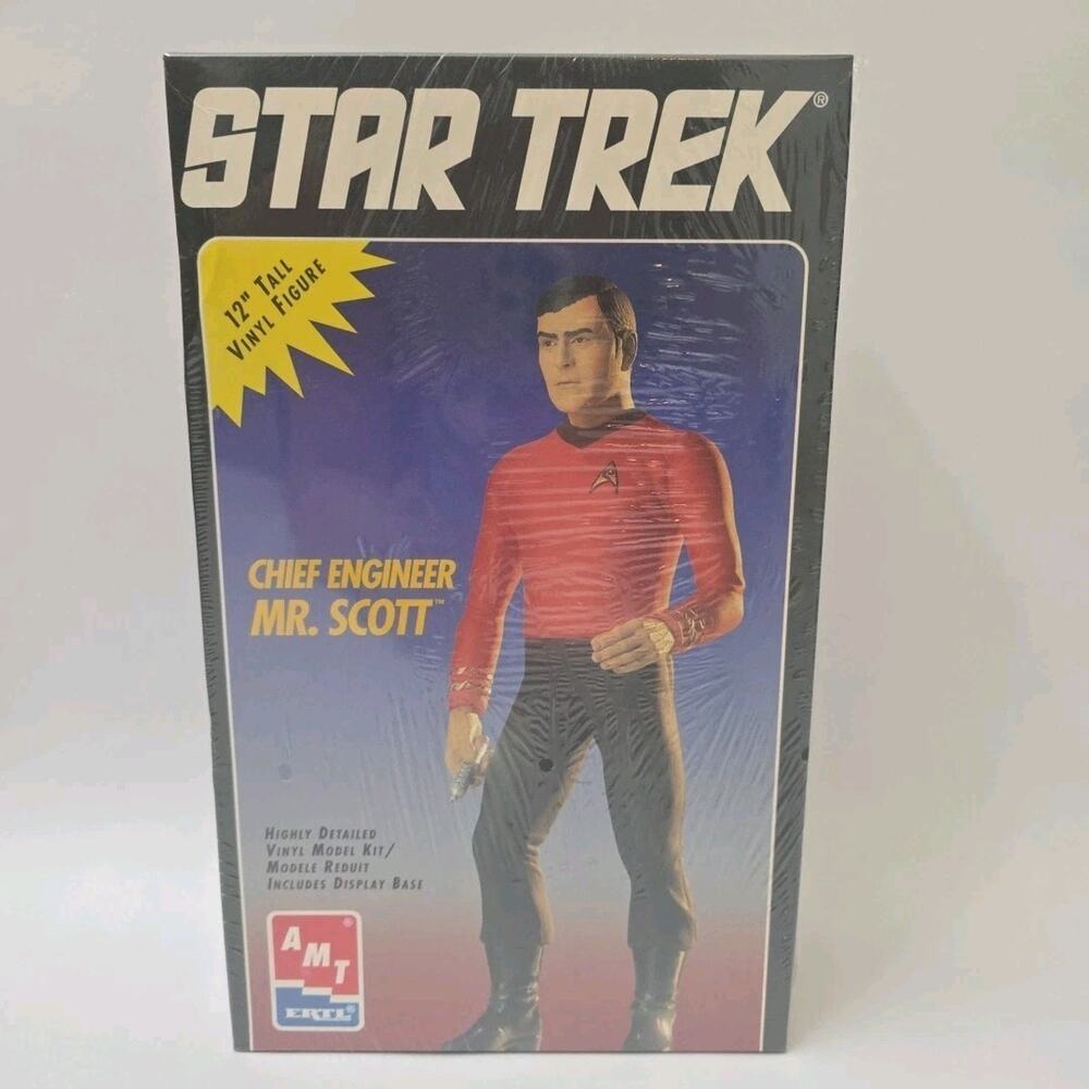 Star Trek Mr Scott 12 Inch Vinyl Model Kit AMT Ertl Sealed Chief Engineer Sealed